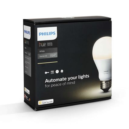 Philips 8718696449554 - Podstawowy HUE STARTER KIT 2xE27/9,5W + urządzenie do łączenia