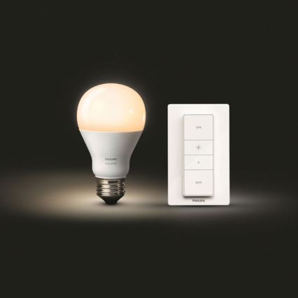 LED ściemnialna żarówka Philips Hue WIRELESS DIMMING KIT 1xE27/9,5W/230V