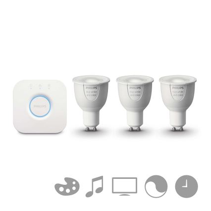 Zestaw podstawowy Philips Hue STARTER KIT 3xGU10/6,5W + zařízení k propojení 