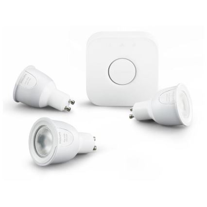 Zestaw podstawowy Philips Hue STARTER KIT 3xGU10/6,5W + zařízení k propojení 