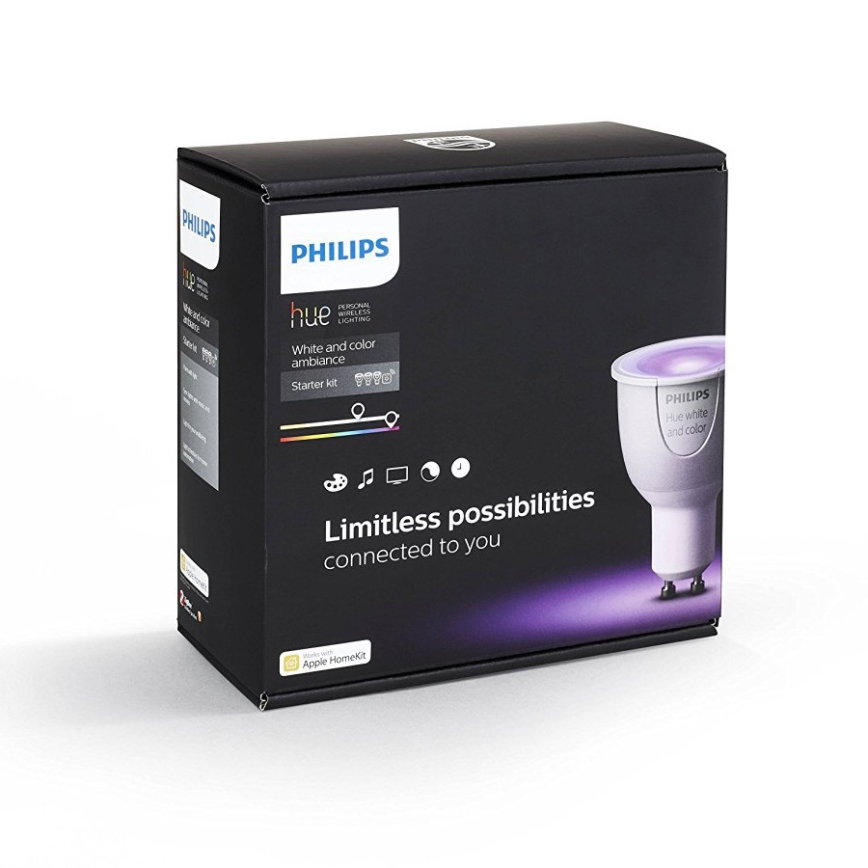 Philips 8718696508626 - Podstawowy SADA HUE, 3xGU10/6,5W + urządzenie do łączenia