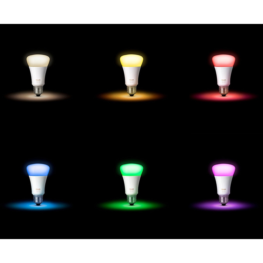 Philips 8718696592946  - SADA 3x Žárovka stmívatelná HUE WHITE AND COLOR AMBIANCE 3xE27/10W/230V