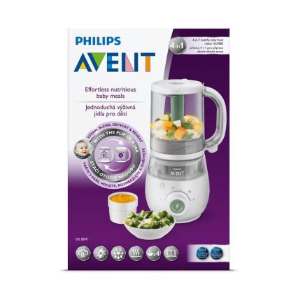 Philips Avent - Garnek parowy z blenderem 4w1