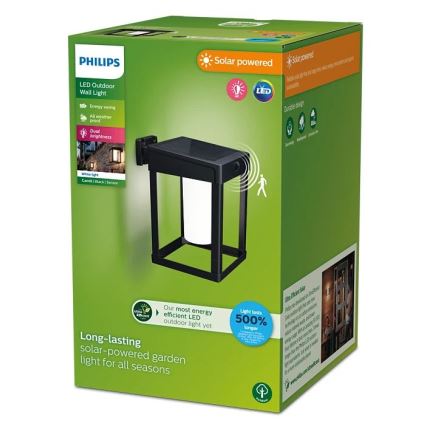Philips - LED solarny kinkiet ścienny z czujnikiem ruchu i zmierzchu CAMILL LED/1,4W/3,7V 2000 mAh IP44