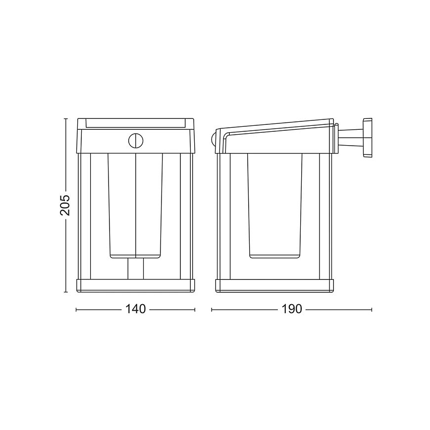 Philips - LED solarny kinkiet ścienny z czujnikiem ruchu i zmierzchu CAMILL LED/1,4W/3,7V 2000 mAh IP44