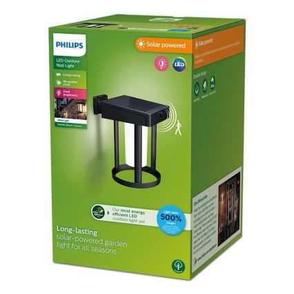 Philips - LED solarny kinkiet ścienny z czujnikiem ruchu i zmierzchu CAMILL LED/1,4W/3,7V 2000 mAh IP44