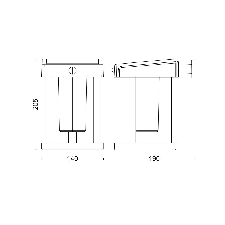 Philips - LED solarny kinkiet ścienny z czujnikiem ruchu i zmierzchu CAMILL LED/1,4W/3,7V 2000 mAh IP44