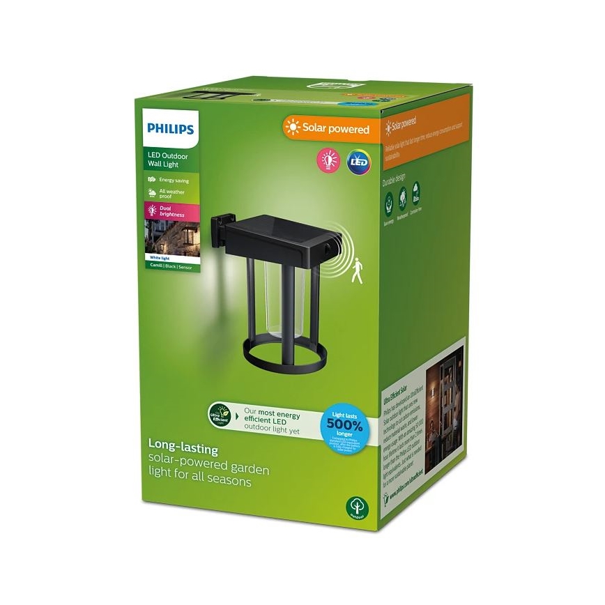 Philips - LED solarny kinkiet ścienny z czujnikiem ruchu i zmierzchu CAMILL LED/1,4W/3,7V 2000 mAh IP44