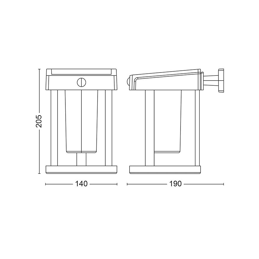 Philips - LED solarny kinkiet ścienny z czujnikiem ruchu i zmierzchu CAMILL LED/1,4W/3,7V 2000 mAh IP44