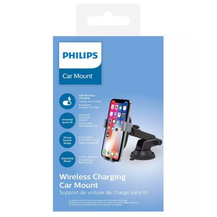 Philips DLK3532Q/00 - Uchwyt samochodowy na telefon z ładowaniem bezprzewodowym 10W