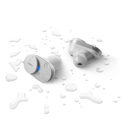 Philips Fidelio T1WT/00 - Słuchawki bezprzewodowe IPX4 2x 60 mAh + 650 mAh srebrny