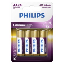 Philips FR6LB4A/10 - 4 szt. Bateria litowa AA LITHIUM ULTRA 1,5V 2400mAh