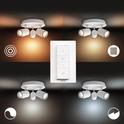 Philips - LED regulowane oświetlenie łazienkowe Hue ADORE 3xGU10/5W/230V IP44 + pilot zdalnego sterowania