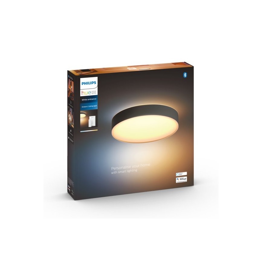 Philips - LED regulowane oświetlenie sufitowe Hue LED/33,5W/230V 2200-6500K śr. 425 mm czarne + pilot zdalnego sterowania