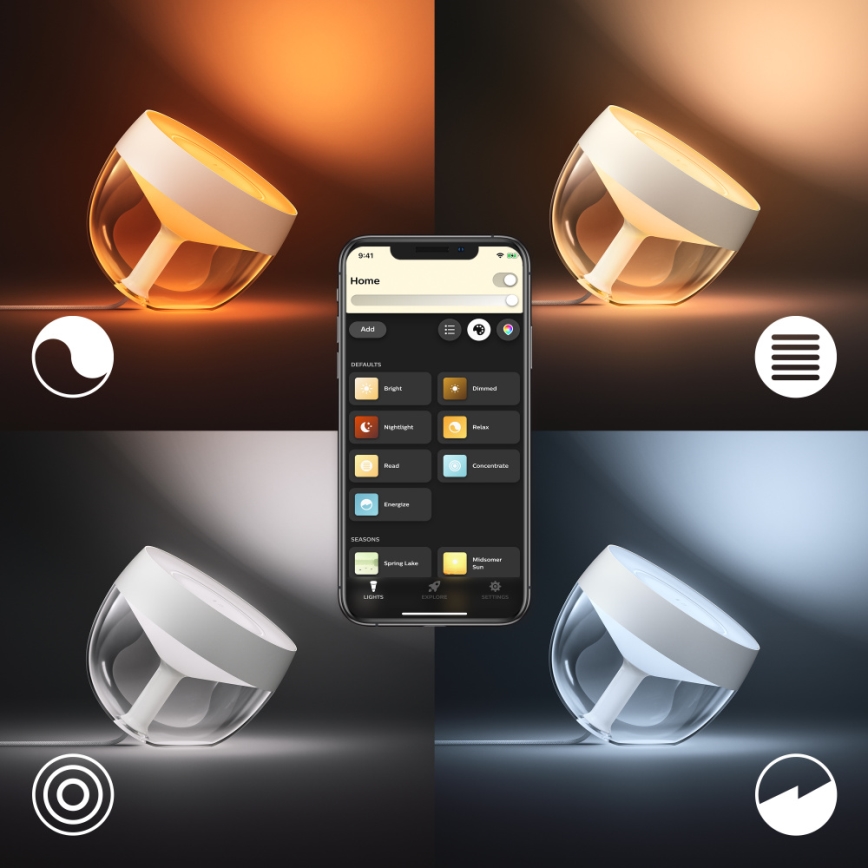 Philips - LED RGB Regulowana lampa stołowa Hue IRIS LED/8,2W/230V 2000-6500K biała