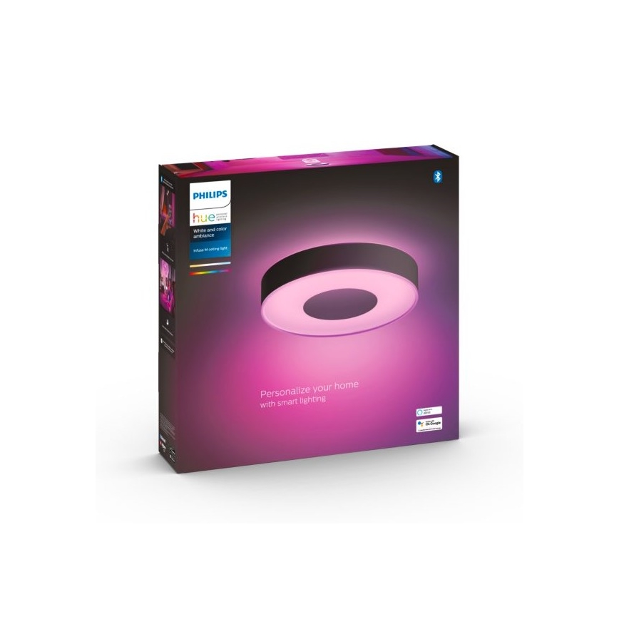 Philips - LED RGB ściemnialna lampa sufitowa Hue INFUSE LED/33,5W/230V 2000-6500K śr. 381 mm czarna