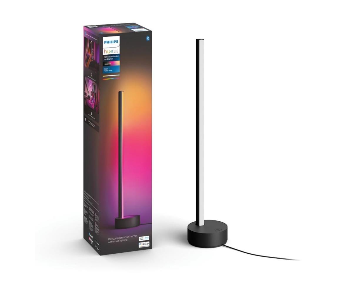 Philips Hue LED RGB lampa stołowa 12W 230V 2000-6500K czarna, ściemnialna