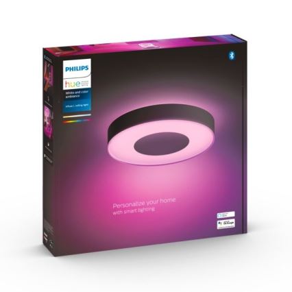 Philips - LED RGB ściemnialna oprawa sufitowa Hue INFUSE LED/52,5W/230V 2000-6500K śr. 425 mm czarna