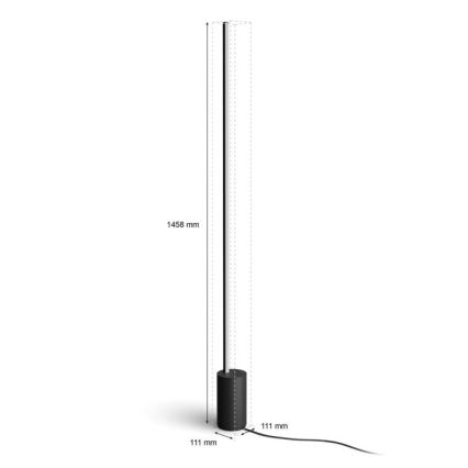 Philips - Lampa stojąca LED RGBW ściemnialna Hue SIGNE LED/29W/230V 2000-6500K czarna