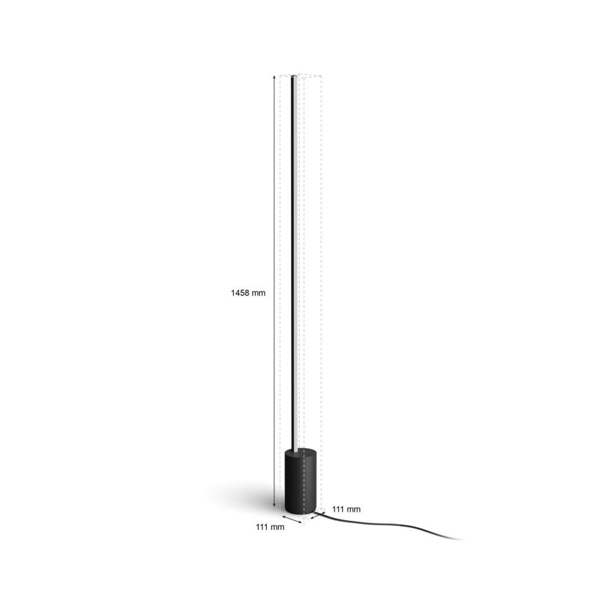 Philips - Lampa stojąca LED RGBW ściemnialna Hue SIGNE LED/29W/230V 2000-6500K czarna