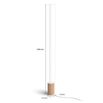 Philips - LED RGBW Regulowana lampa stojąca Hue SIGNE LED/29W/230V 2000-6500K beżowa