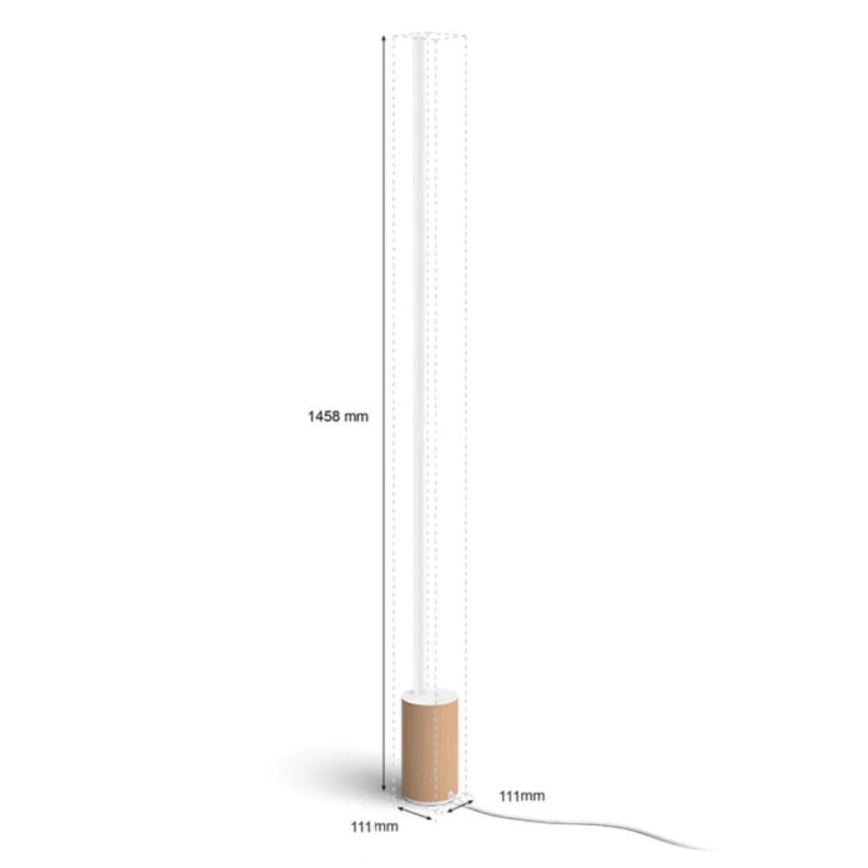 Philips - LED RGBW Regulowana lampa stojąca Hue SIGNE LED/29W/230V 2000-6500K beżowa