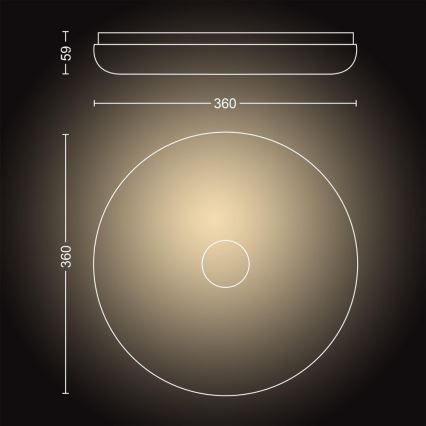 Philips - LED ściemnialna lampa łazienkowa Hue STRUANA LED/25W/230V IP44 + pilot zdalnego sterowania