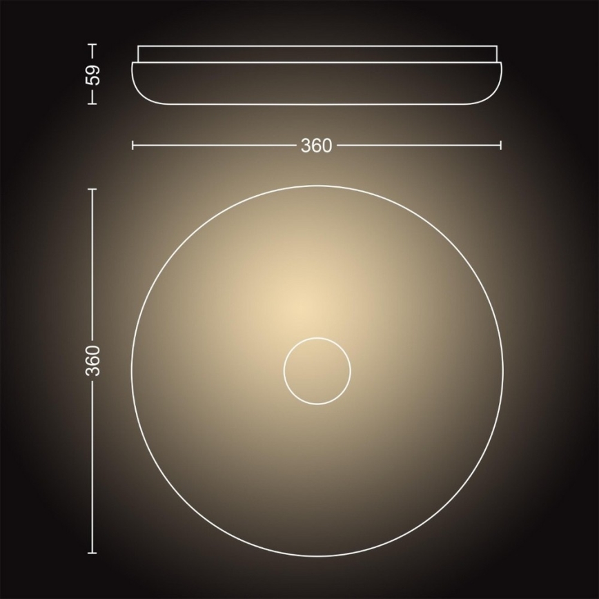 Philips - LED ściemnialna lampa łazienkowa Hue STRUANA LED/25W/230V IP44 + pilot zdalnego sterowania