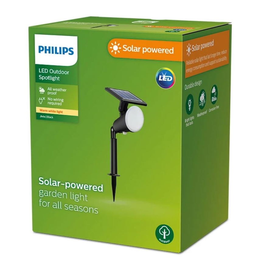 Philips - Solarna lampa punktowa LED JIVIX LED/1,4W/3,7V 1800 mAh IP44