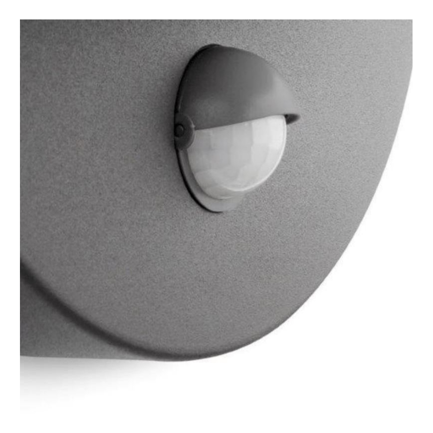 Philips - Zewnętrzna lampa ścienna z czujnikiem JUNE 1xE27/12W/230V IP44