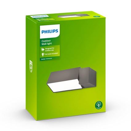 Philips - Kinkiet zewnętrzny 1xE27/23W/230V IP44 antracyt
