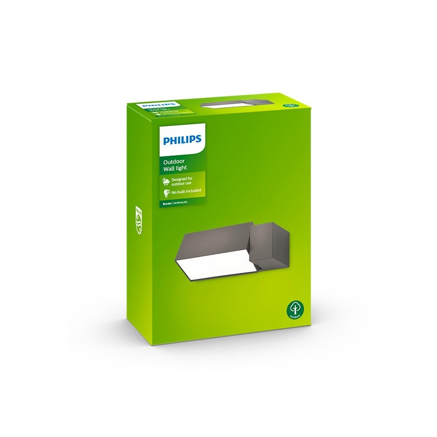 Philips - Kinkiet zewnętrzny 1xE27/23W/230V IP44 antracyt
