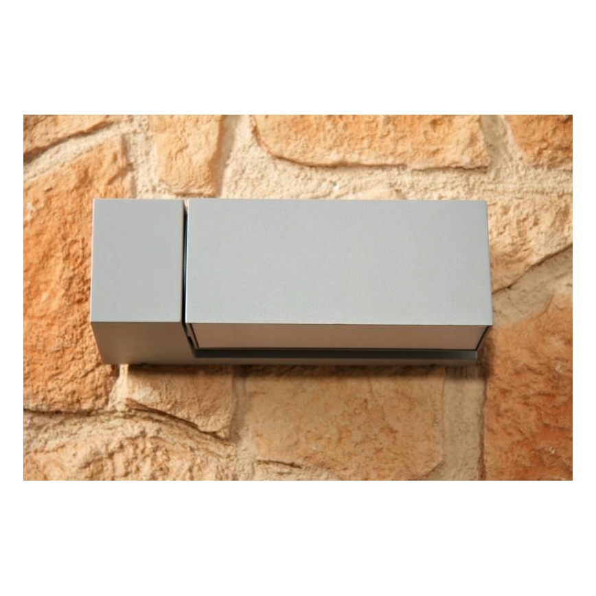 Philips - Kinkiet zewnętrzny BORDER 1xE27/23W/230V IP44 szary
