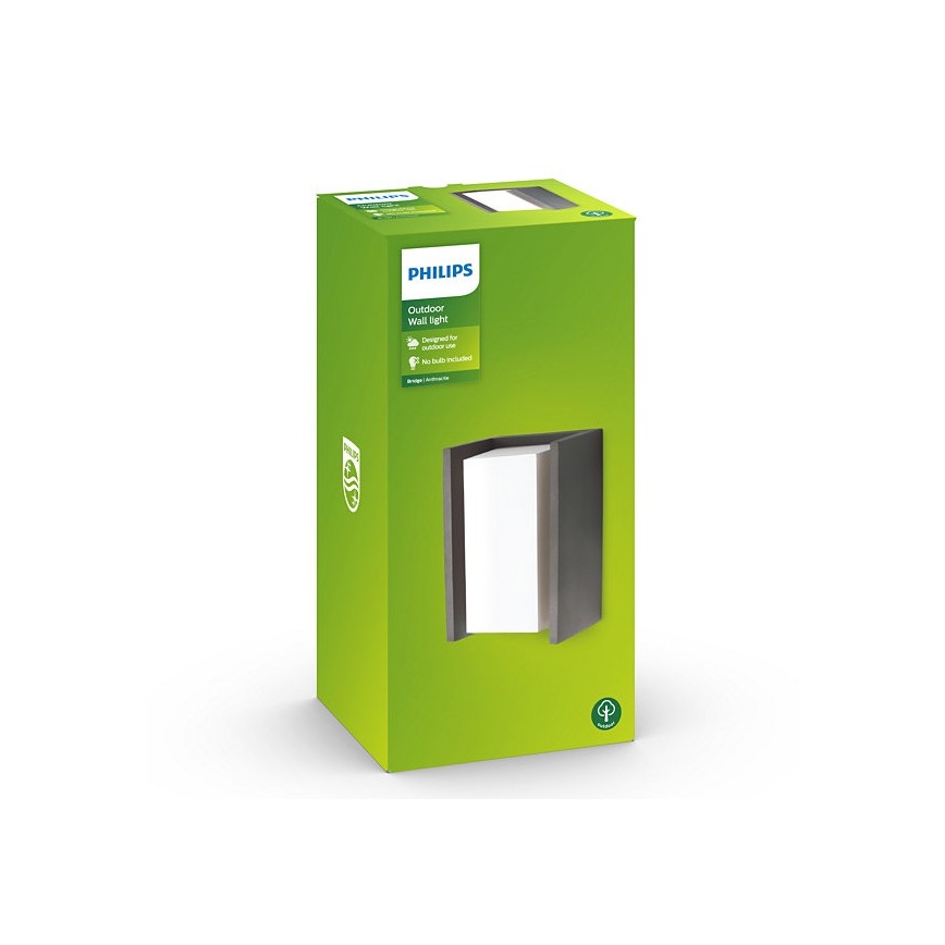 Philips - Kinkiet zewnętrzny BRIDGE 1xE27/15W/230V IP44