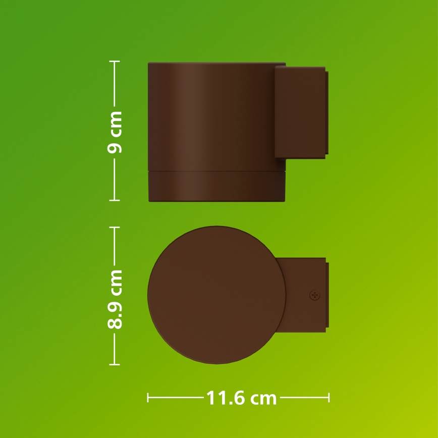 Philips - Kinkiet zewnętrzny FYLX 1xGU10/5W/230V brązowy IP44
