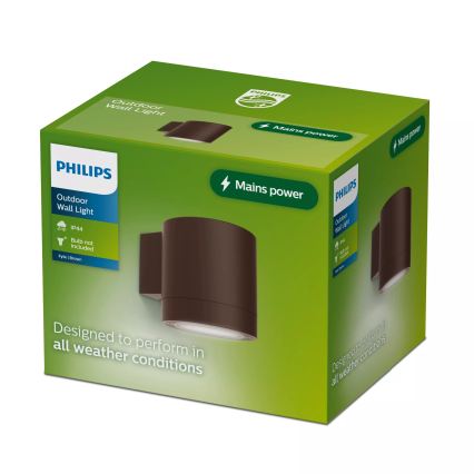 Philips - Kinkiet zewnętrzny FYLX 1xGU10/5W/230V brązowy IP44