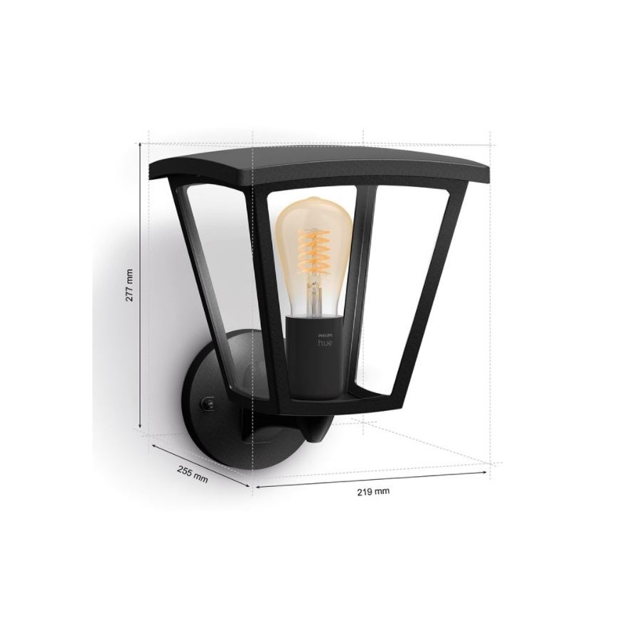 Philips - Ściemniany kinkiet zewnętrzny Hue INARA 1xE27/7W/230V Wi-Fi IP44