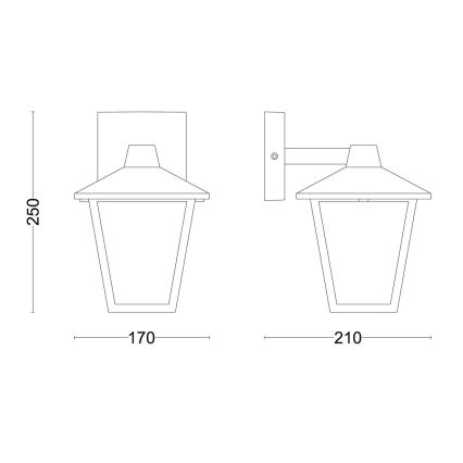 Philips - Kinkiet zewnętrzny KINNO 1xE27/25W/230V IP44