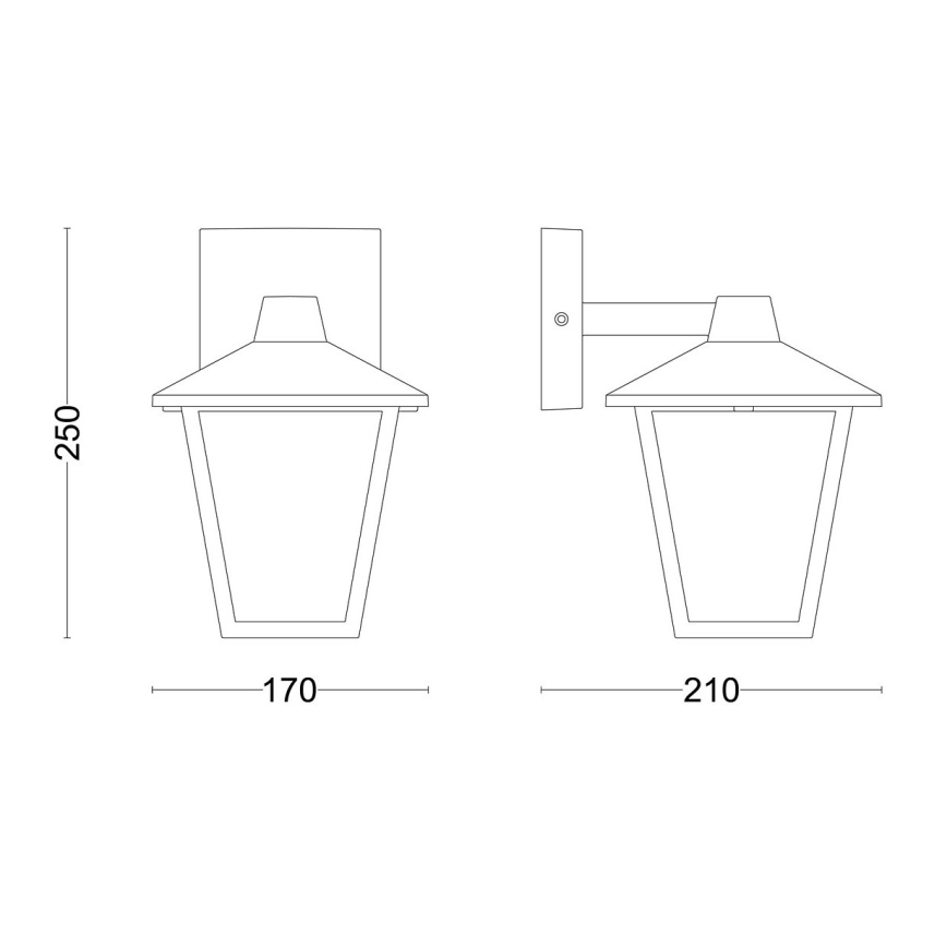 Philips - Kinkiet zewnętrzny KINNO 1xE27/25W/230V IP44