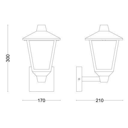 Philips - Kinkiet zewnętrzny KINNO 1xE27/25W/230V IP44