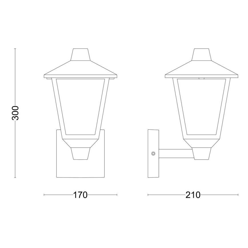 Philips - Kinkiet zewnętrzny KINNO 1xE27/25W/230V IP44