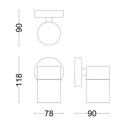 Philips - Kinkiet zewnętrzny KYLIS 1xGU10/25W/230V IP44