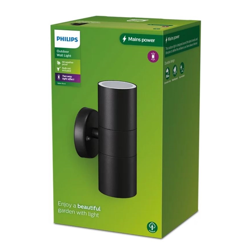 Philips - Kinkiet zewnętrzny KYLIS 2xGU10/25W/230V IP44