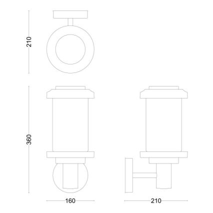 Philips - Kinkiet zewnętrzny LISTRA 1xE27/25W/230V IP44