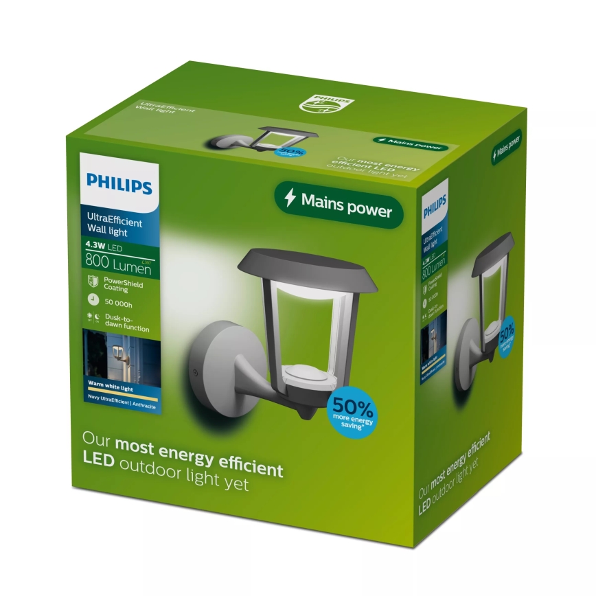 Philips - Kinkiet zewnętrzny NUVY LED/4,3W/230V 2700K IP44