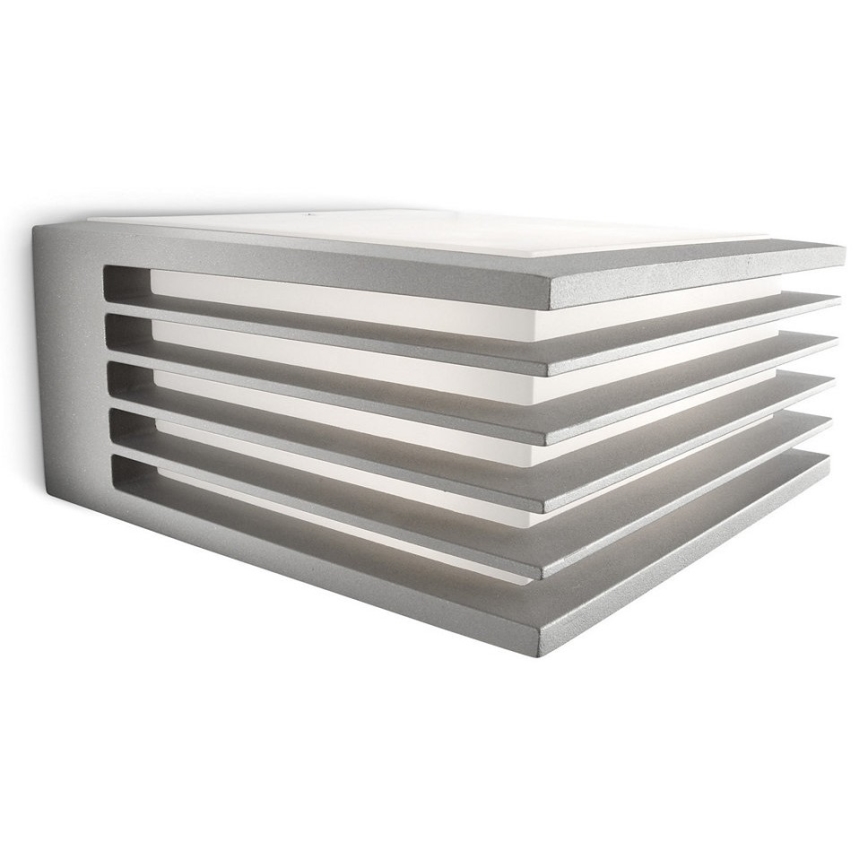 Philips - Kinkiet zewnętrzny SHADES 1xE27/15W/230V IP44 szary