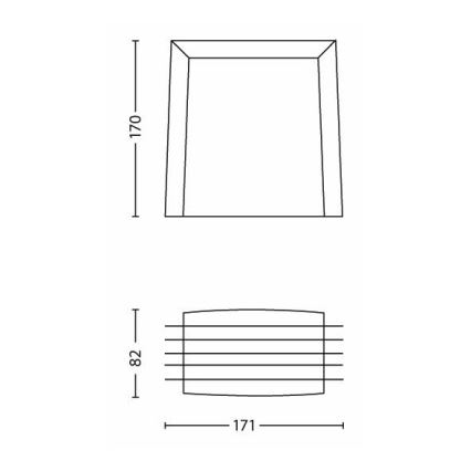 Philips - Kinkiet zewnętrzny SHADES 1xE27/15W/230V IP44 szary