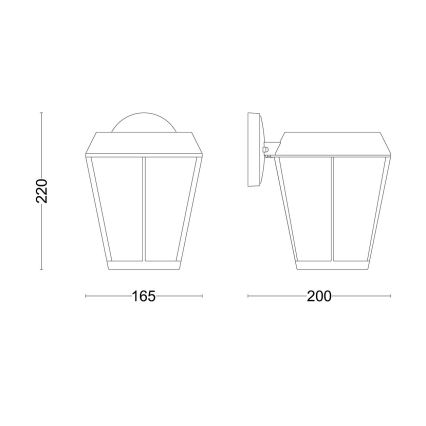 Philips - Kinkiet zewnętrzny SUNERA 1xE27/25W/230V IP44