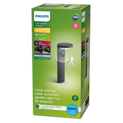 Philips - Lampa solarna LED z czujnikiem ruchu i zmierzchu LED/1,2W/4V 1800 mAh 4000K IP44