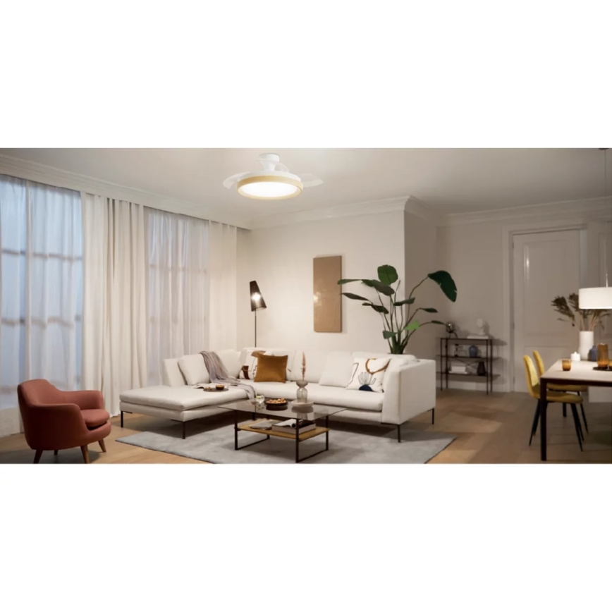 Philips - ściemnialna oprawa sufitowa LED z wentylatorem BLISS LED/35W/230V brązowa + pilot zdalnego sterowania